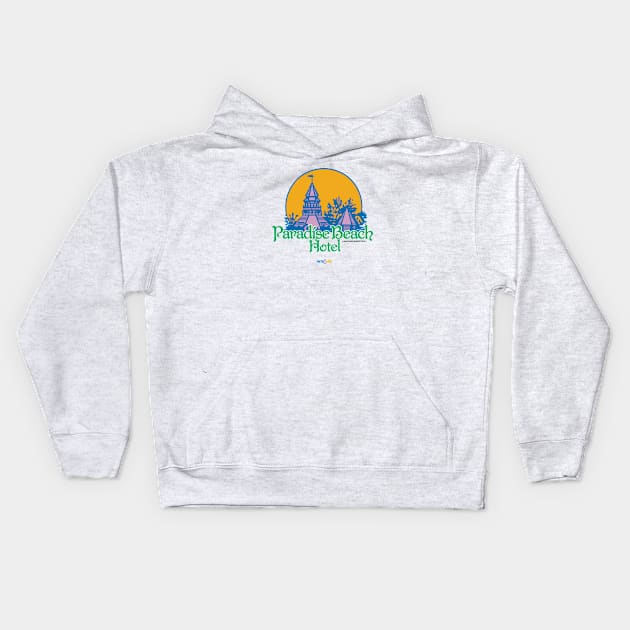 Paradise Beach Hotel - Thunder in Paradise Kids Hoodie by RetroWDW